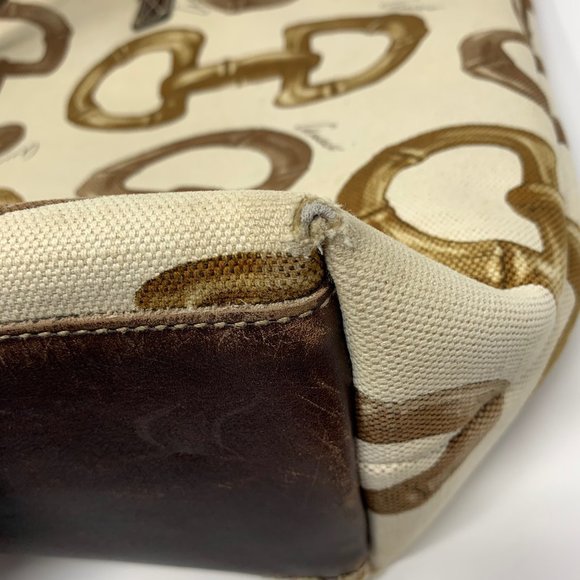 Authentic Gucci shoulder bag fabric leather mix - Picture 5 of 15